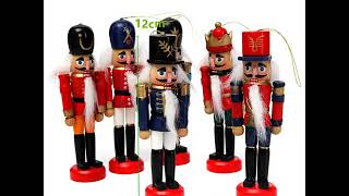 Wooden Christmas  Nutcracker Puppet Toys Solider Handcraft Christmas Decor Gift