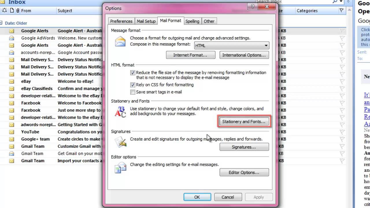 ตั้ง ค่า outlook 2007 New 2022 How to Change Default Font in Outlook 2007