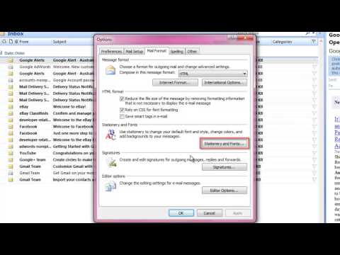 How to Change Default Font in Outlook 2007