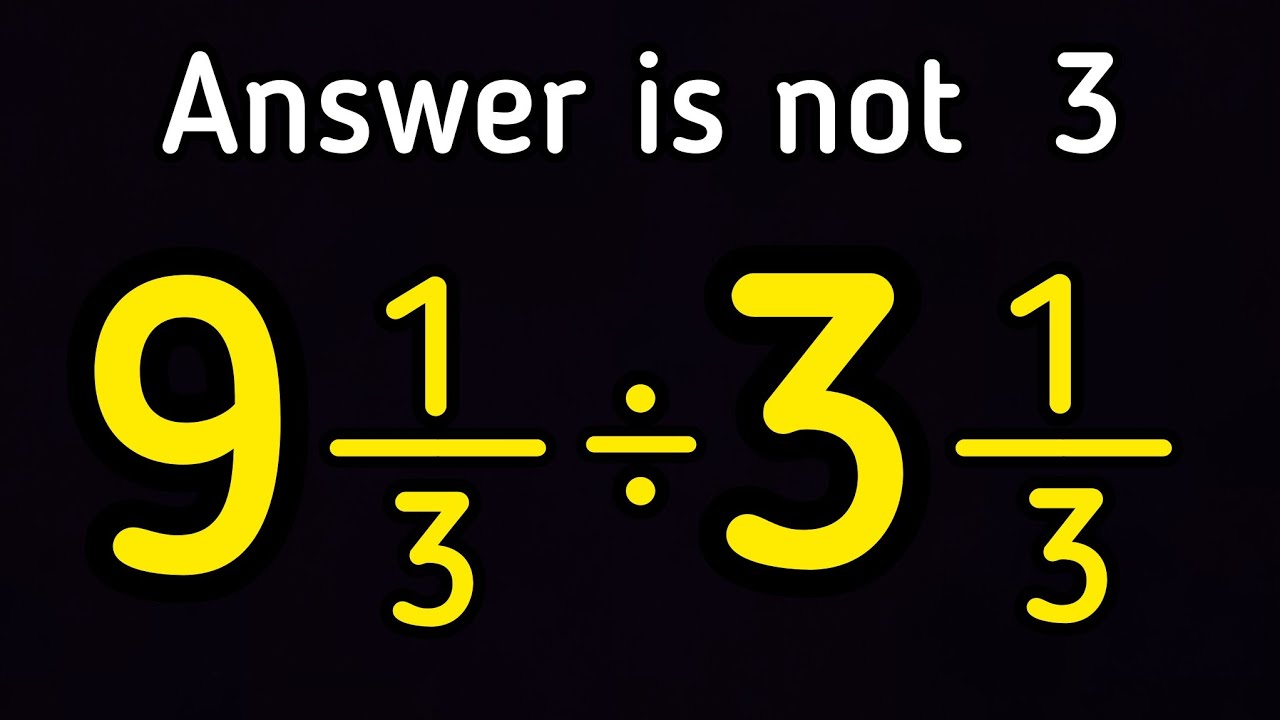Can you solve this simple math problem? - YouTube