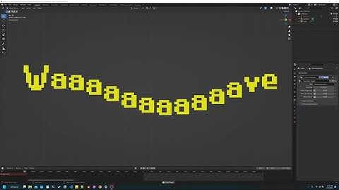 Blender Tutorial - How to make a Wave Effect for Text using Geometry Nodes