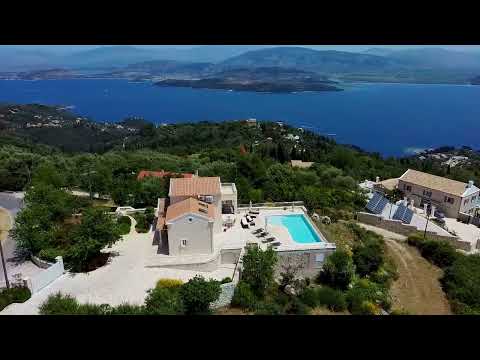 Villa Artist’s panoramic sea view of Corfu, located in North East Corfu, in Porta Sinies.