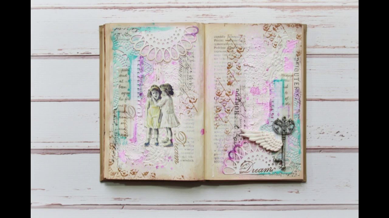 Mixed Media Magicals Art Journal Spread YouTube