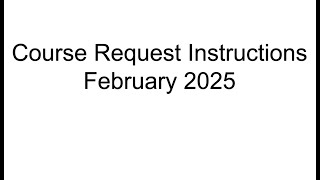 How to request courses in Synergy