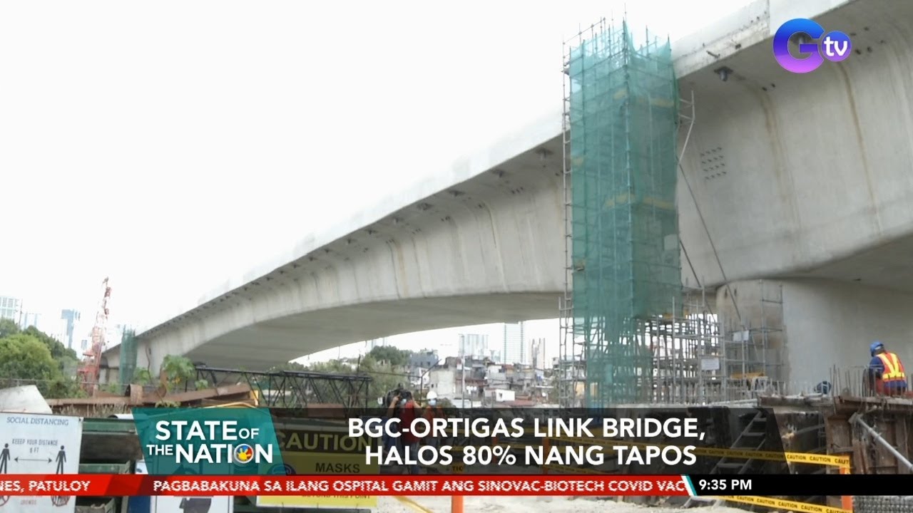 BGC Ortigas Link Bridge, halos 80% nang tapos | SONA - YouTube