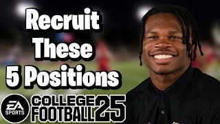 Top 5 Positions/Archetypes to Recruit in Dynasty College Football 25