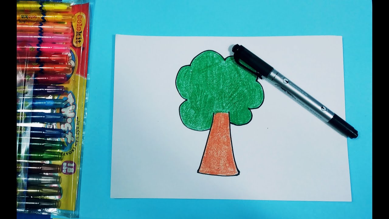 Cách Vẽ Cái Cây Đơn Giản Cho Trẻ Mầm Non / How To Draw A Tree ( Simple For  Kids) - Youtube