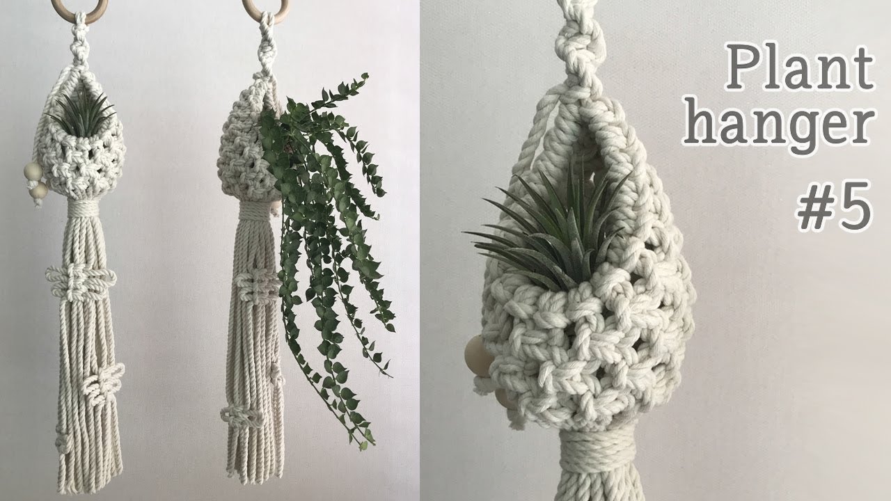 diy macrame plant hanger 5 마크라메 픜랜횸행거 youtube tutorial patterns garden fence planters