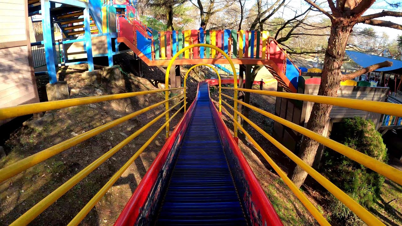 4K60P】八幡山公園 ローラー滑り台 58m / 190ft Roller slide at 