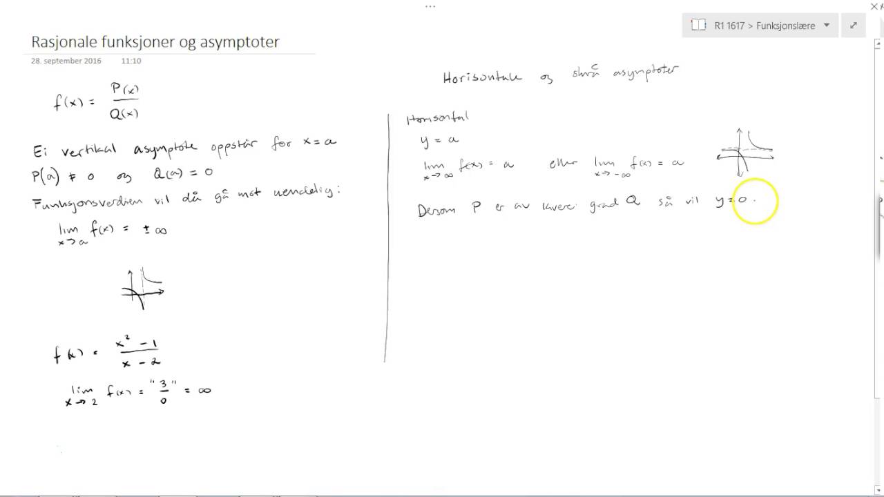 R1 - Rasjonale funksjoner og asymptoter