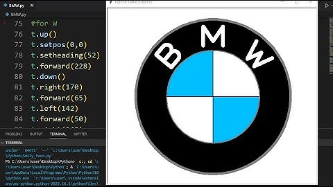 Draw BMW |Full python code|| Python turtle