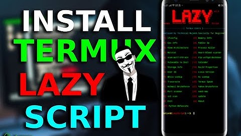 HOW TO INSTALL " LAZY-SCRIPT"  ON TERMUX | " LAZY-SCRIPT " ON TERMUX | BY RULEBREAKER JUNIOR |