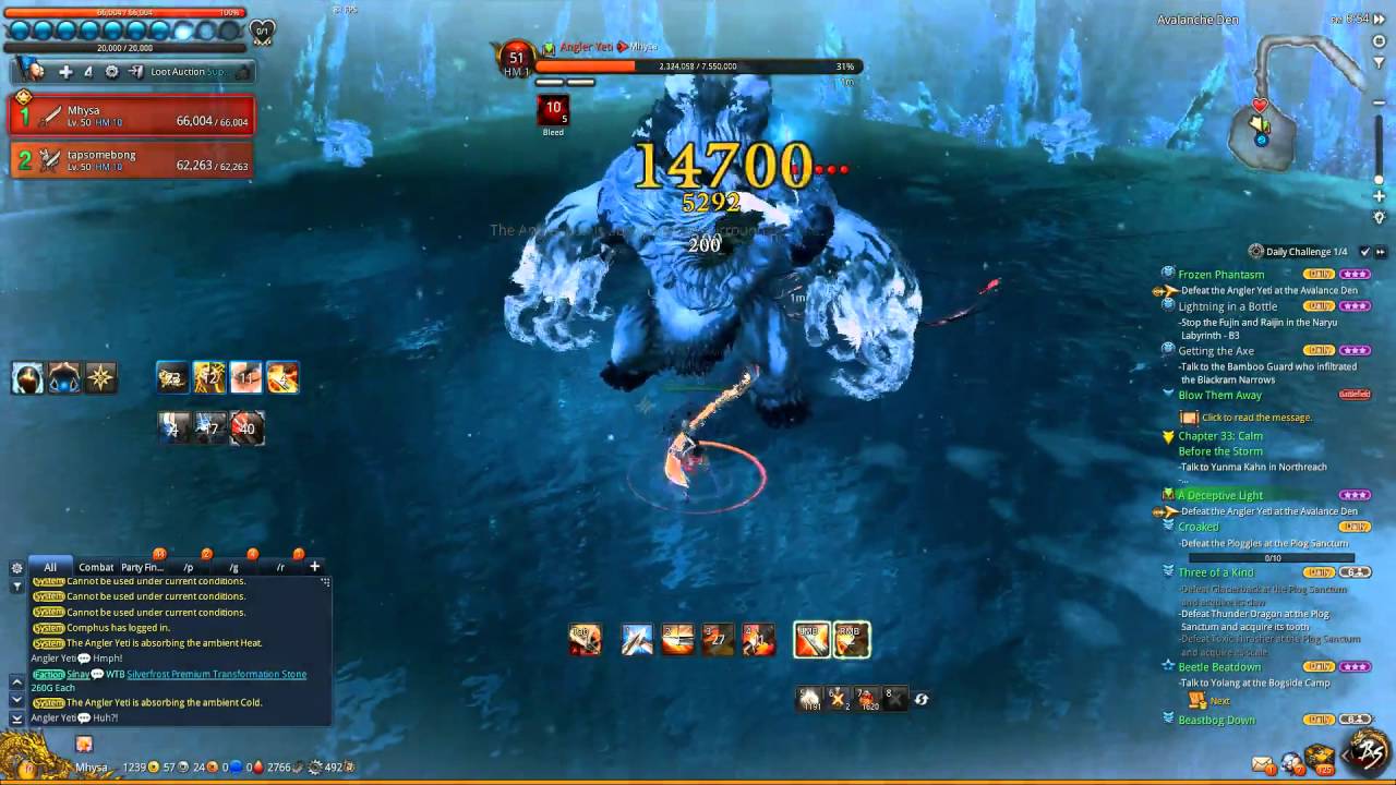 [Blade and Soul] Yeti 2 man (BM+BD) Fire Test