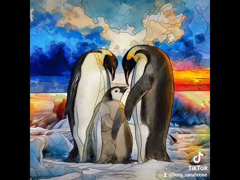 Video Tô màu những chú chim cánh cụt ♡ Paint by number for... - youtube
