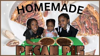 Making HOMEMADE Pecan Pie || Baking with The Sparkman Kids……