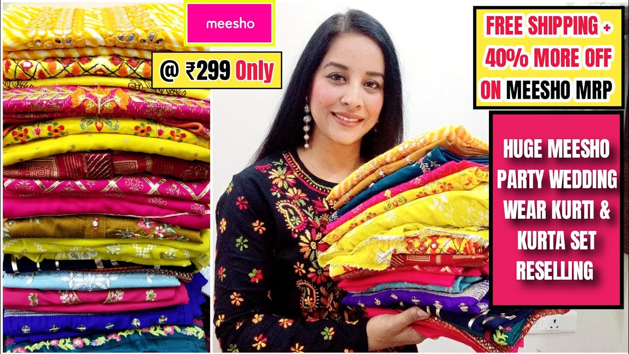 Meesho Haul 🔥 Huge Meesho Best Designer Kurti Set Haul Meesho Online