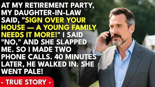 Information My Daughter-in-law Demanded My House At My Own Retirement Party. So I Made Two Phone Calls. Update