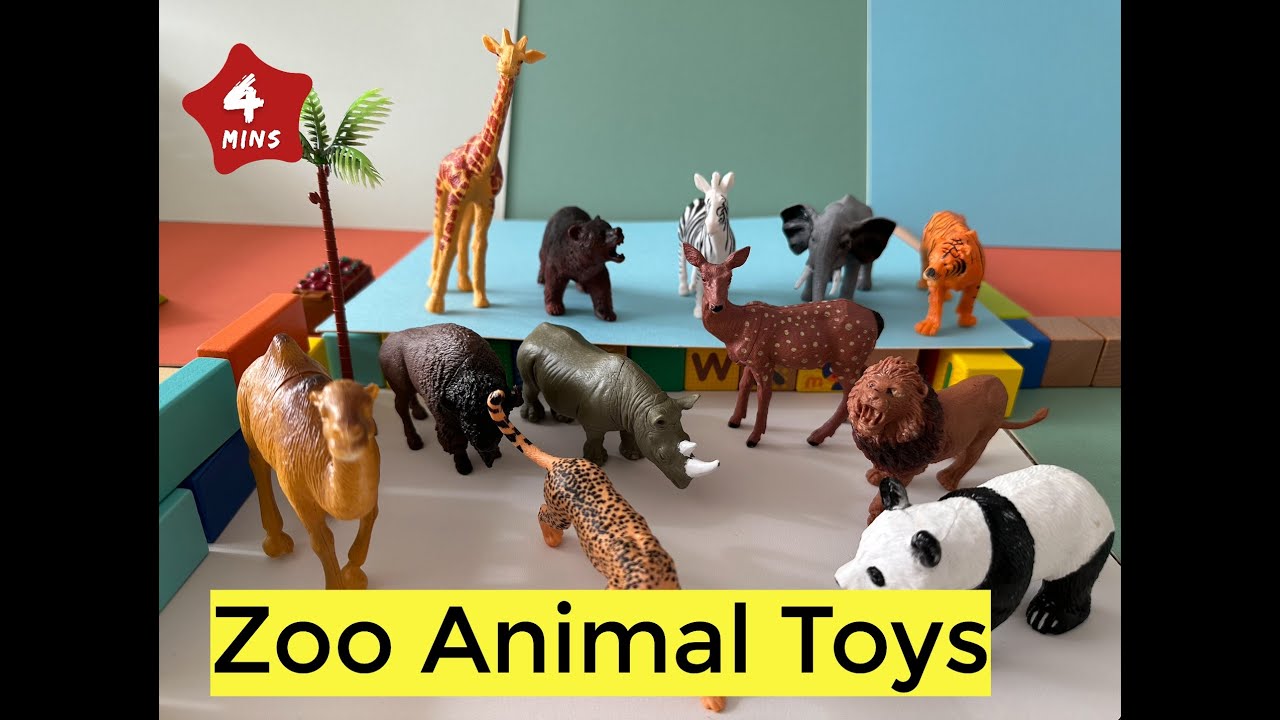 Zoo Wild Animals Play Toys (Toddlers) - YouTube