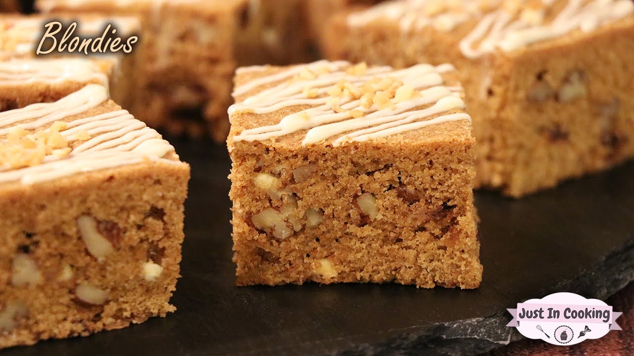 Recette des Blondies Chocolat Blanc Noix de Pécan