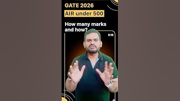 GATE 2026 AIR below 500 at which marks and how ?? by Mukesh Sharma sir