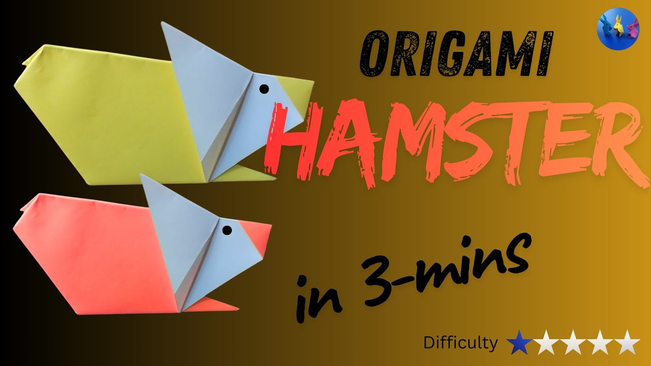 How to make a cute Paper Hamster in 3 mins