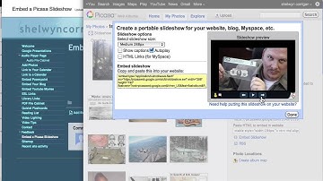 EMBED A PICASA SLIDESHOW IN A GOOGLE SITE (2013)