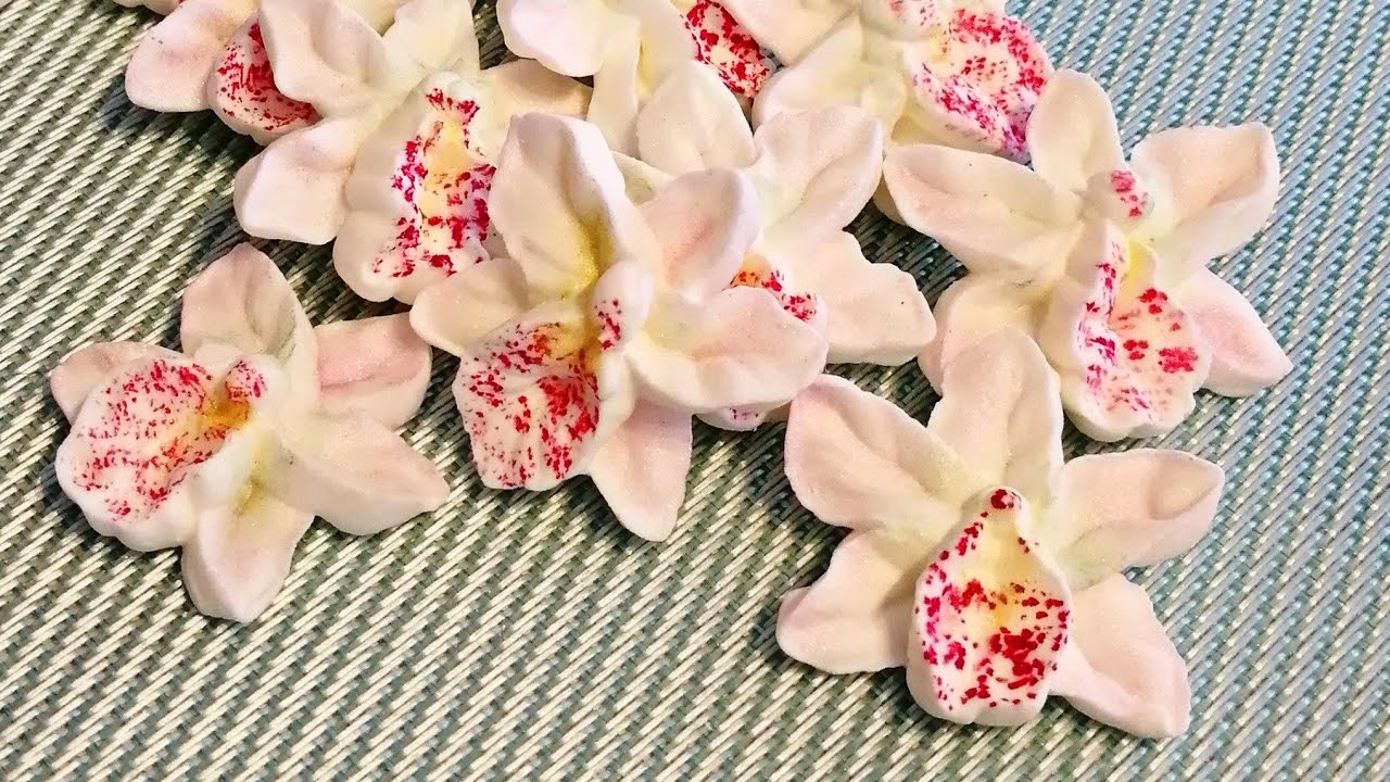 Орхидеи из айсинга. / Украшение для пряников и куличей/ Royal icing
