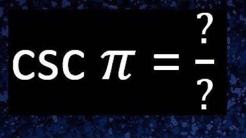 cosec pi csc pi