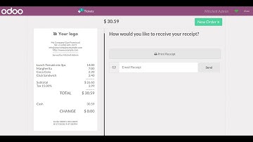Odoo 14 POS:  Send Receipt By Email and New Receipt Screen