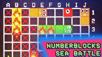 Sea Battle w/ Numberblocks - Animated Pixel Game