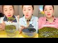 Seaweed Salad and Black Sesame Bowl Mukbang Delight