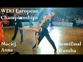 Wdo european championship 2022   maciej walczak  anna piasecznawalczak  sf professionla rumba