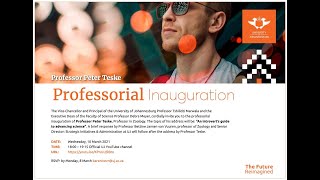 Professorial Inauguration: Prof Peter Teske