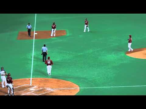 2015/07/20  　楽天　則本投手 対 日ハム中田翔　落球したとしても、フェアゾーンで触っているのでは…？　E - F