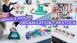 🏡 WHOLE HOUSE CLEAN WITH ME + ORGANIZE + HOUSE RESTOCK RESET | CLEANING MOTIVATION | JAMIE'S JOURNEY