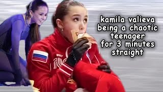 kamila valieva being a chaotic teenager for 3 minutes straight