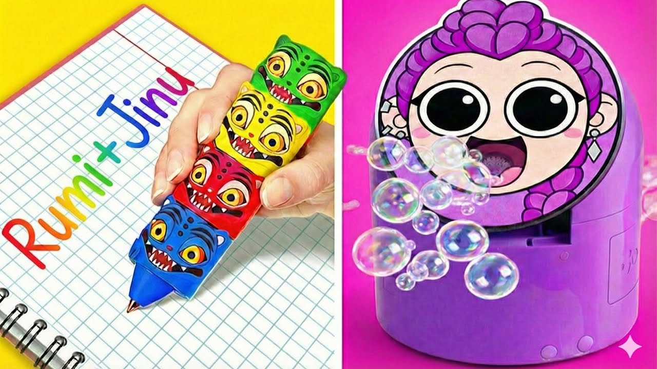 Testing Rumi’s Huntrix Bubble Machine 😳🔥 K-Pop Gadgets And Crafts