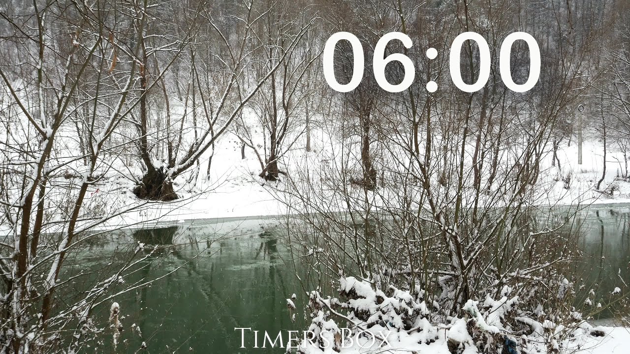 6 Minute Silent Winter Scene Timer | Relaxing Snowfall & Serene Ambience ❄️for Study, Class