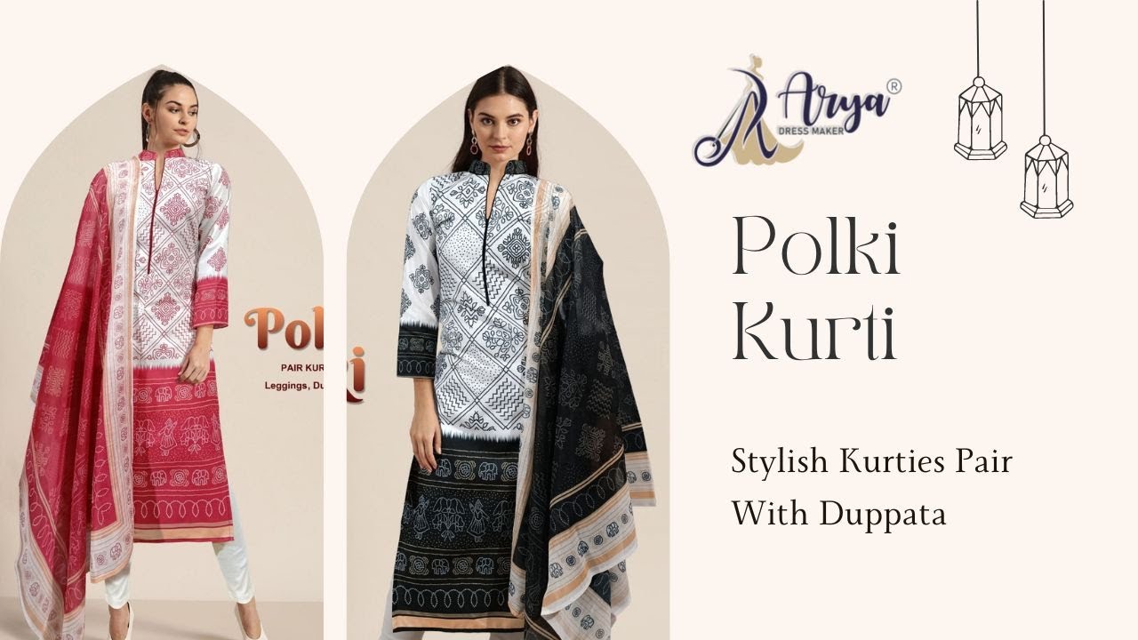 POLKI KURTI & LEGGINGS WITH DUPATTA FULL SET. – Adroshi Fashion