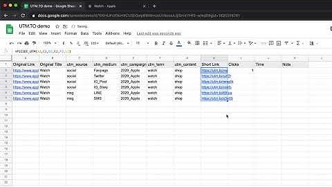 UTM.TO | Google Sheet URL Shortener with UTM Builder