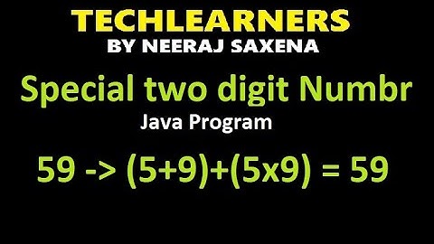 Special two digit number in java