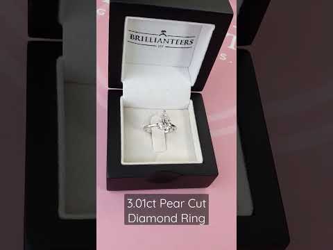 3.01ct Pear Cut Diamond Ring