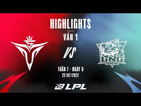 V5 vs LNG | Highlights - Game 1 | Tuần 7 Ngày 5 | LPL Mùa Hè 2022