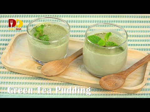 Green Tea Pudding   Thai Dessert   Pudding Cha Kheow   