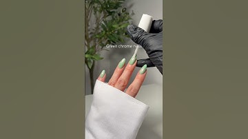 Thumbnail of Green chrome nail inspo #trending #nails #nailinspo #nailtrends #greennails #chromenails #asmr