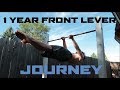 1 year Front lever journey