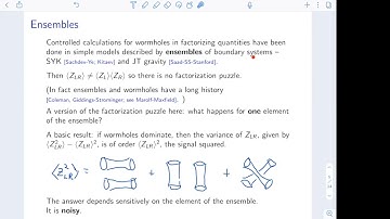 Wormholes without averaging - S. Shenker