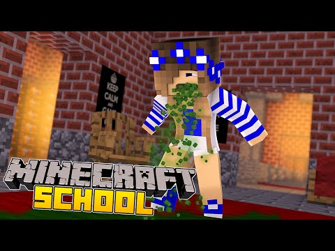 Minecraft School-Little Carly-LITTLE CARLY HAS A VOMITING BUG!!