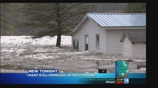 Ice jam displaces dozens in Big Rapids