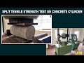 Split tensile strength test  utm  material testing lab  malayalam civil labsngcet